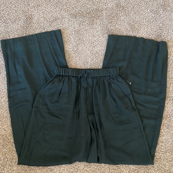 Nordstrom Signature silk palazzo drawstring pants, sz 0 NWT - Picture 8 of 12